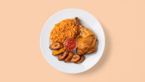 Krydret ris med kyllinglår og plantain